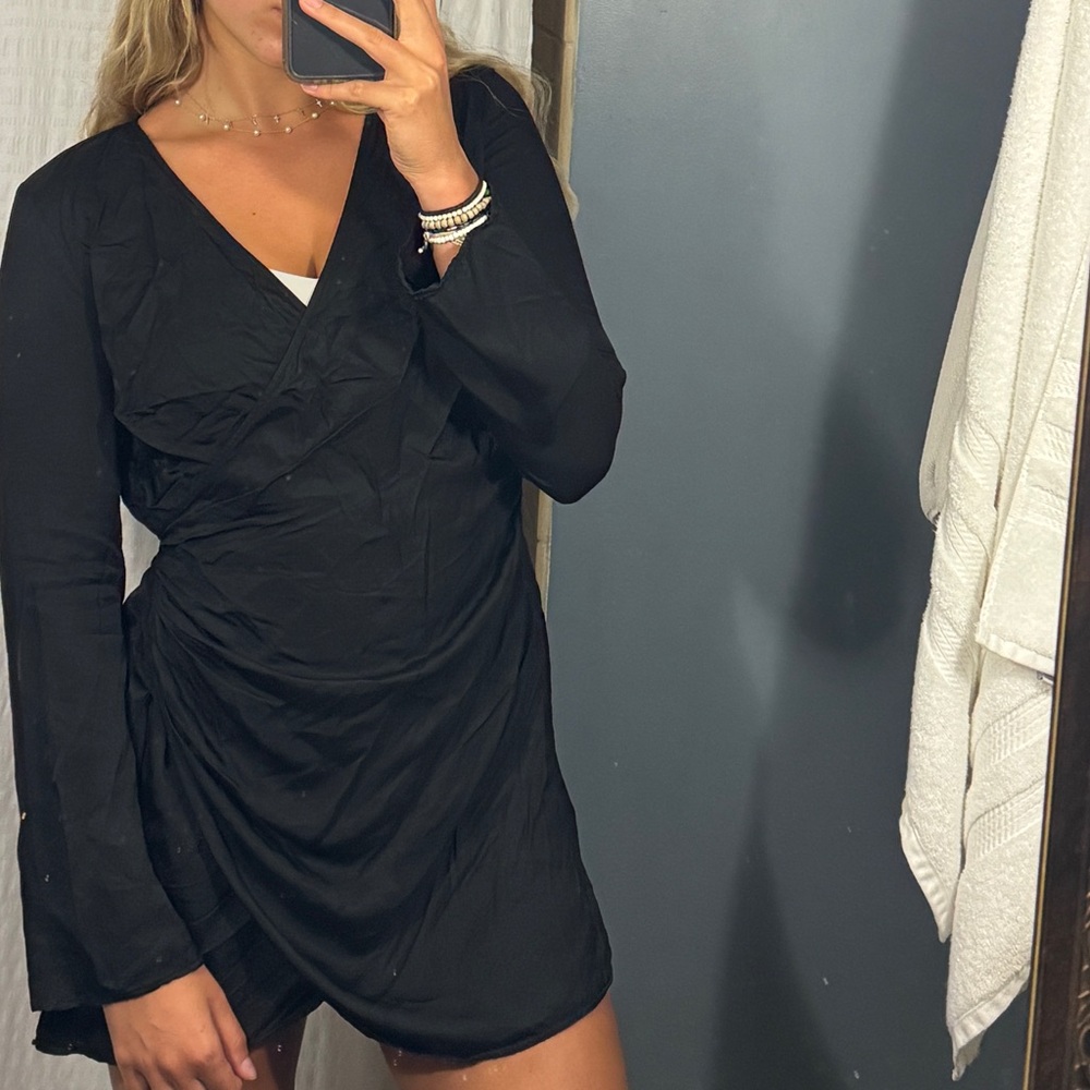 H&M Black Long Sleeve Dress